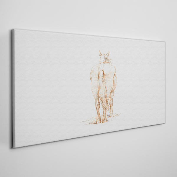 The back of the horse in a delicate shade Canvas Wall art