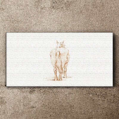 The back of the horse in a delicate shade Canvas Wall art