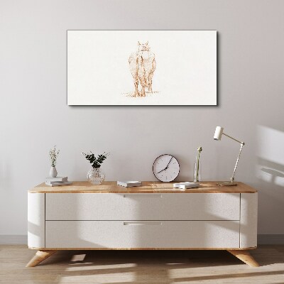 The back of the horse in a delicate shade Canvas Wall art