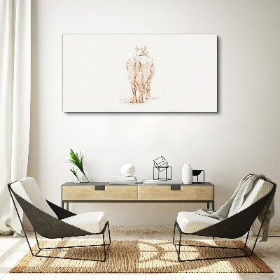 The back of the horse in a delicate shade Canvas Wall art