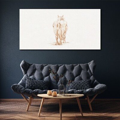 The back of the horse in a delicate shade Canvas Wall art