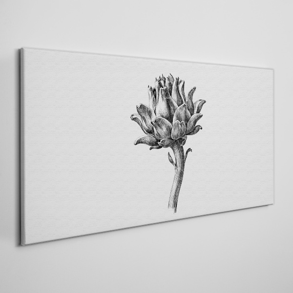 Drawing flowers Canvas Wall art