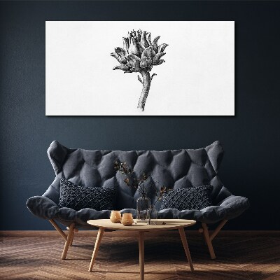 Drawing flowers Canvas Wall art