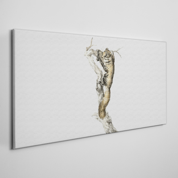 Owl on a branch Canvas Wall art