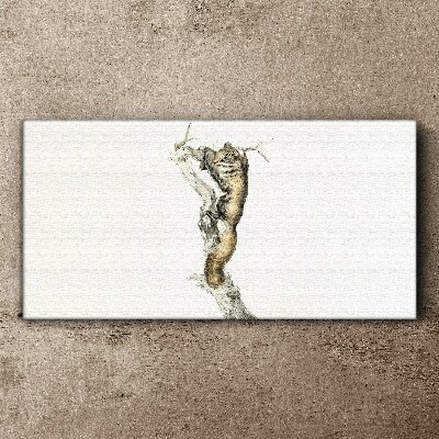 Owl on a branch Canvas Wall art