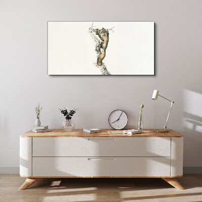 Owl on a branch Canvas Wall art