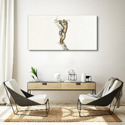 Owl on a branch Canvas Wall art
