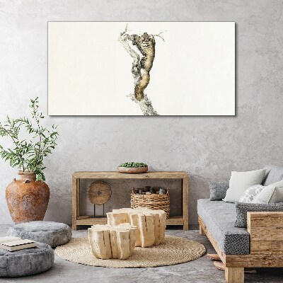 Owl on a branch Canvas Wall art