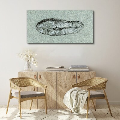 Abstract form in shades of blue Canvas Wall art