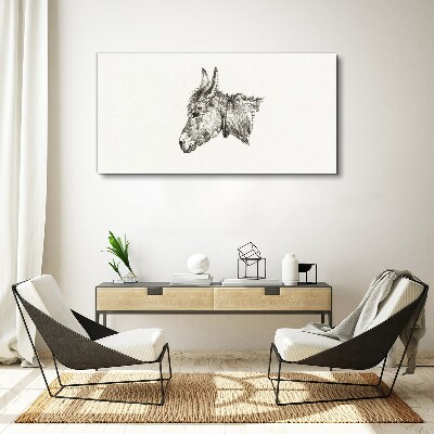 Figure animal donkey Canvas Wall art