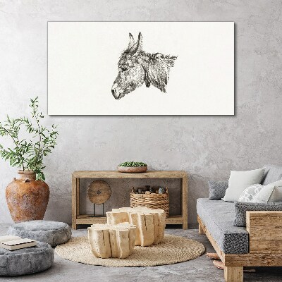 Figure animal donkey Canvas Wall art