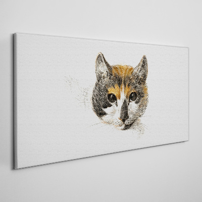 Portrait of a cat in delicate shades Canvas Wall art