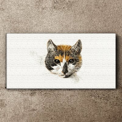 Portrait of a cat in delicate shades Canvas Wall art