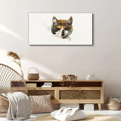Portrait of a cat in delicate shades Canvas Wall art