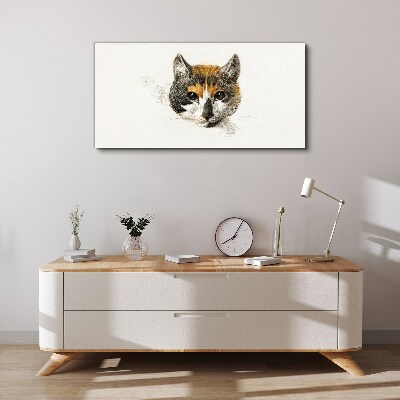 Portrait of a cat in delicate shades Canvas Wall art