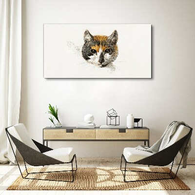 Portrait of a cat in delicate shades Canvas Wall art
