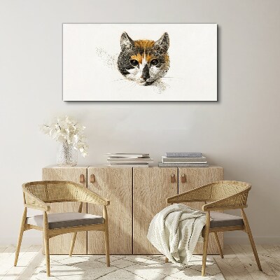 Portrait of a cat in delicate shades Canvas Wall art
