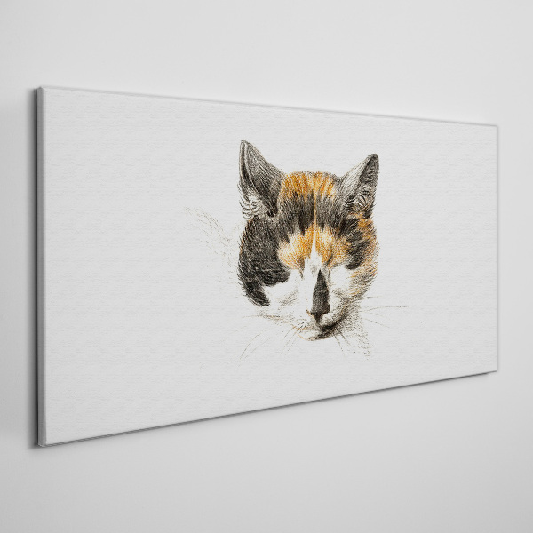 Portrait of a cat in shades of brown Canvas Wall art