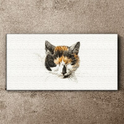 Portrait of a cat in shades of brown Canvas Wall art