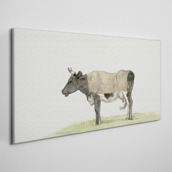 Cow in the meadow Canvas Wall art