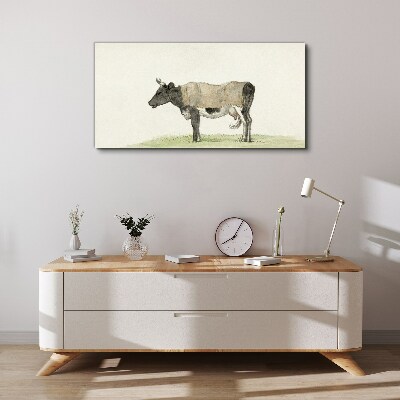 Cow in the meadow Canvas Wall art