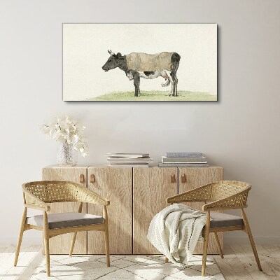 Cow in the meadow Canvas Wall art