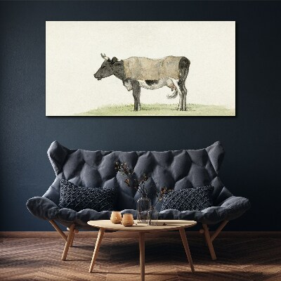 Cow in the meadow Canvas Wall art
