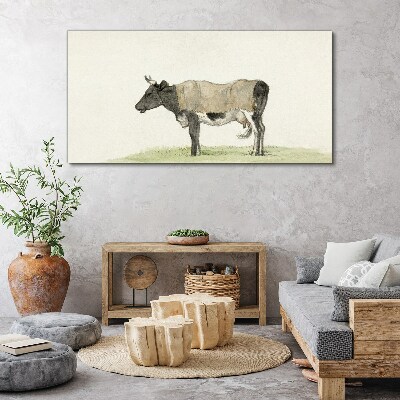 Cow in the meadow Canvas Wall art