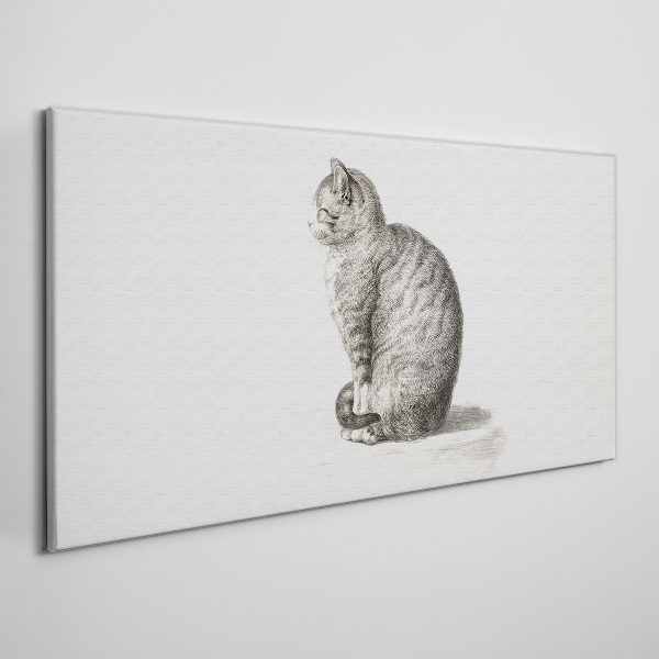 Sitting cat Canvas Wall art