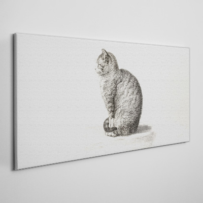 Sitting cat Canvas Wall art