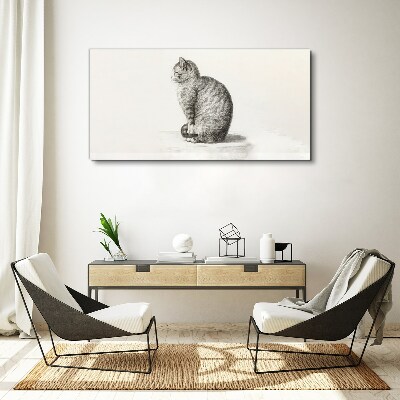 Sitting cat Canvas Wall art