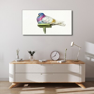 Colorful dove in pastel shades Canvas Wall art