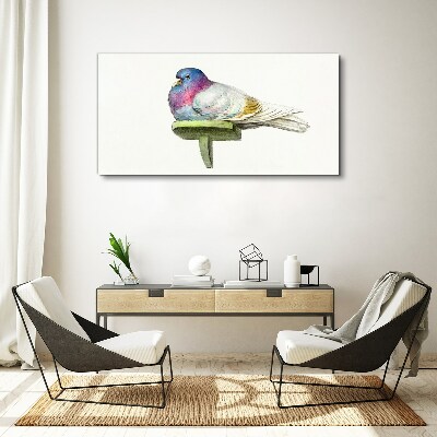 Colorful dove in pastel shades Canvas Wall art