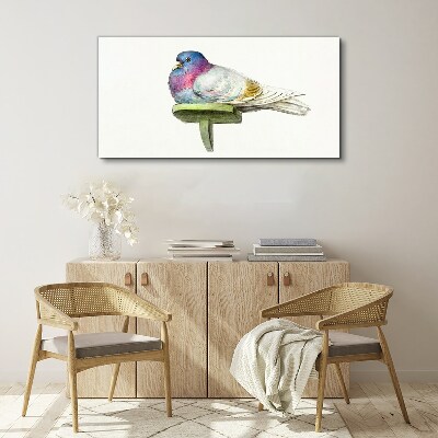 Colorful dove in pastel shades Canvas Wall art