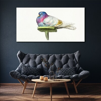 Colorful dove in pastel shades Canvas Wall art