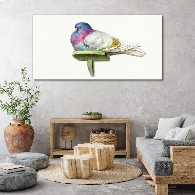 Colorful dove in pastel shades Canvas Wall art