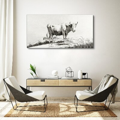 Figure animal cow Canvas Wall art