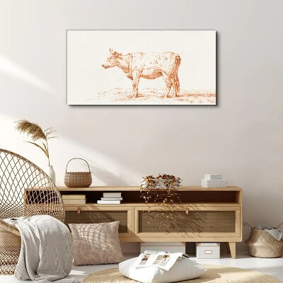 Figure animal cow Canvas Wall art