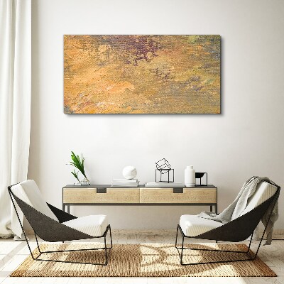 Golden reflections in an abstract landscape Canvas Wall art
