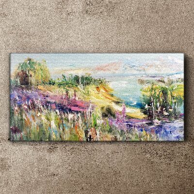 Abstract landscape mountains Canvas Wall art