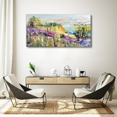 Colorful seaside landscape Canvas Wall art