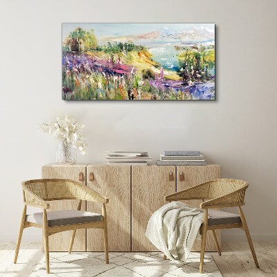 Abstract landscape mountains Canvas Wall art