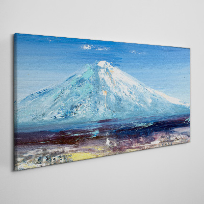 Mountain in blue Canvas Wall art