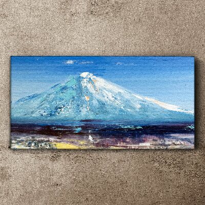 Mountain in blue Canvas Wall art