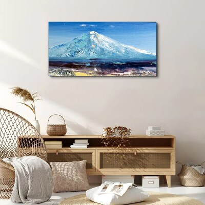 Mountain in blue Canvas Wall art