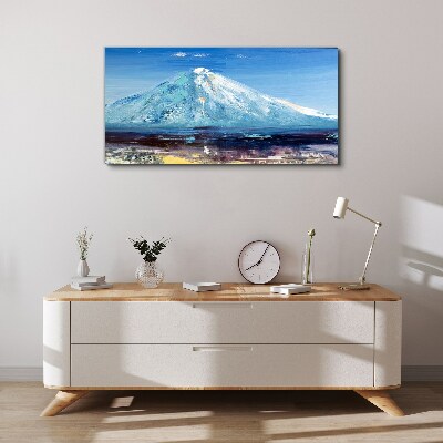 Mountain in blue Canvas Wall art