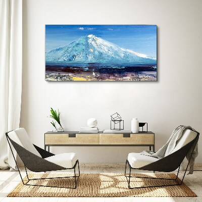Mountain in blue Canvas Wall art