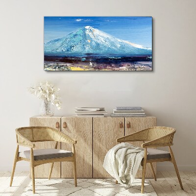 Mountain in blue Canvas Wall art