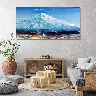 Mountain in blue Canvas Wall art