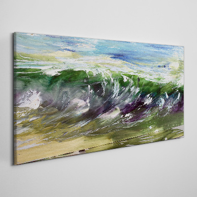 A wave in the colors of nature Canvas Wall art